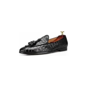 Luxury CrocTex Slip-On Solid Pattern Loafers