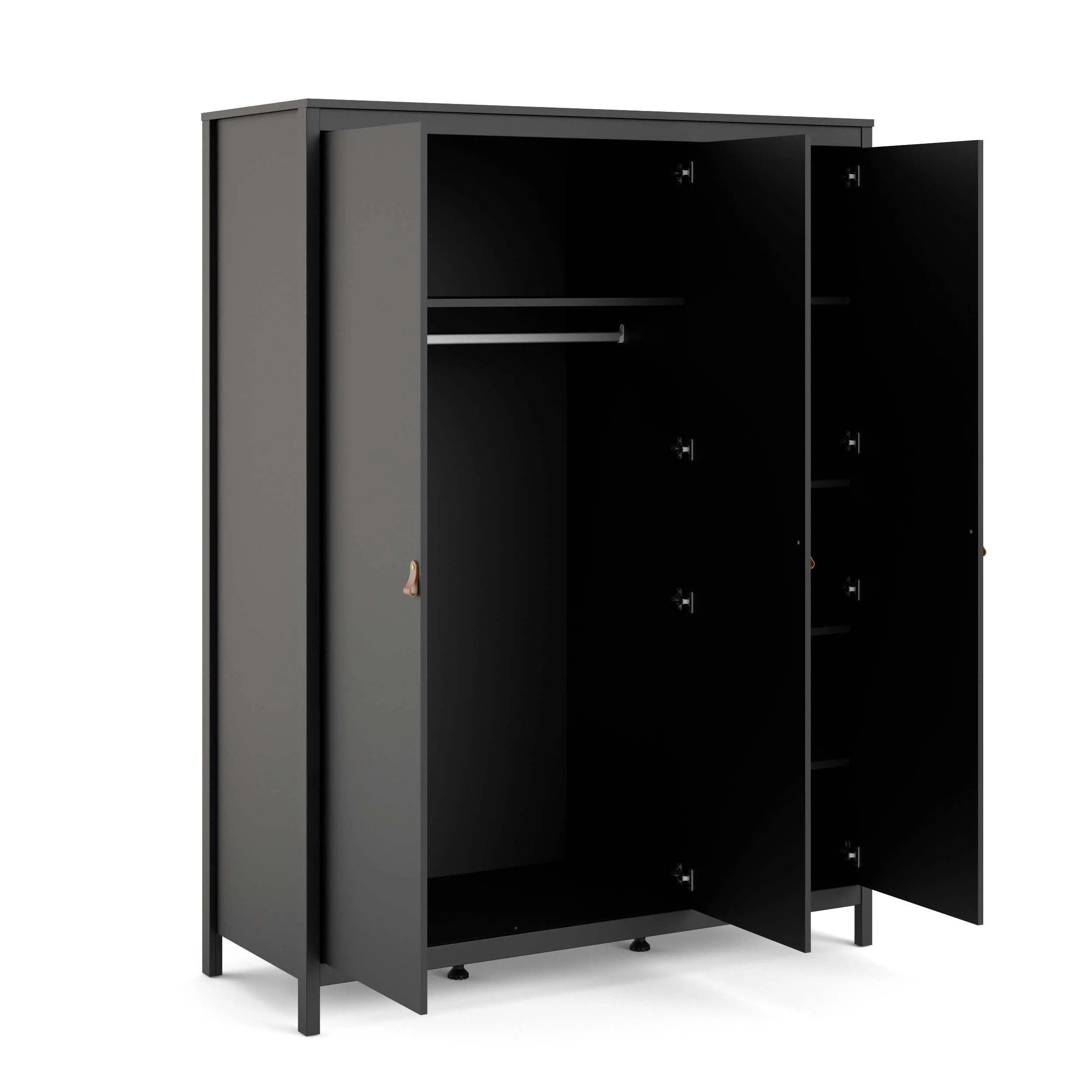 Madrid Wardrobe with 3 Doors - Black