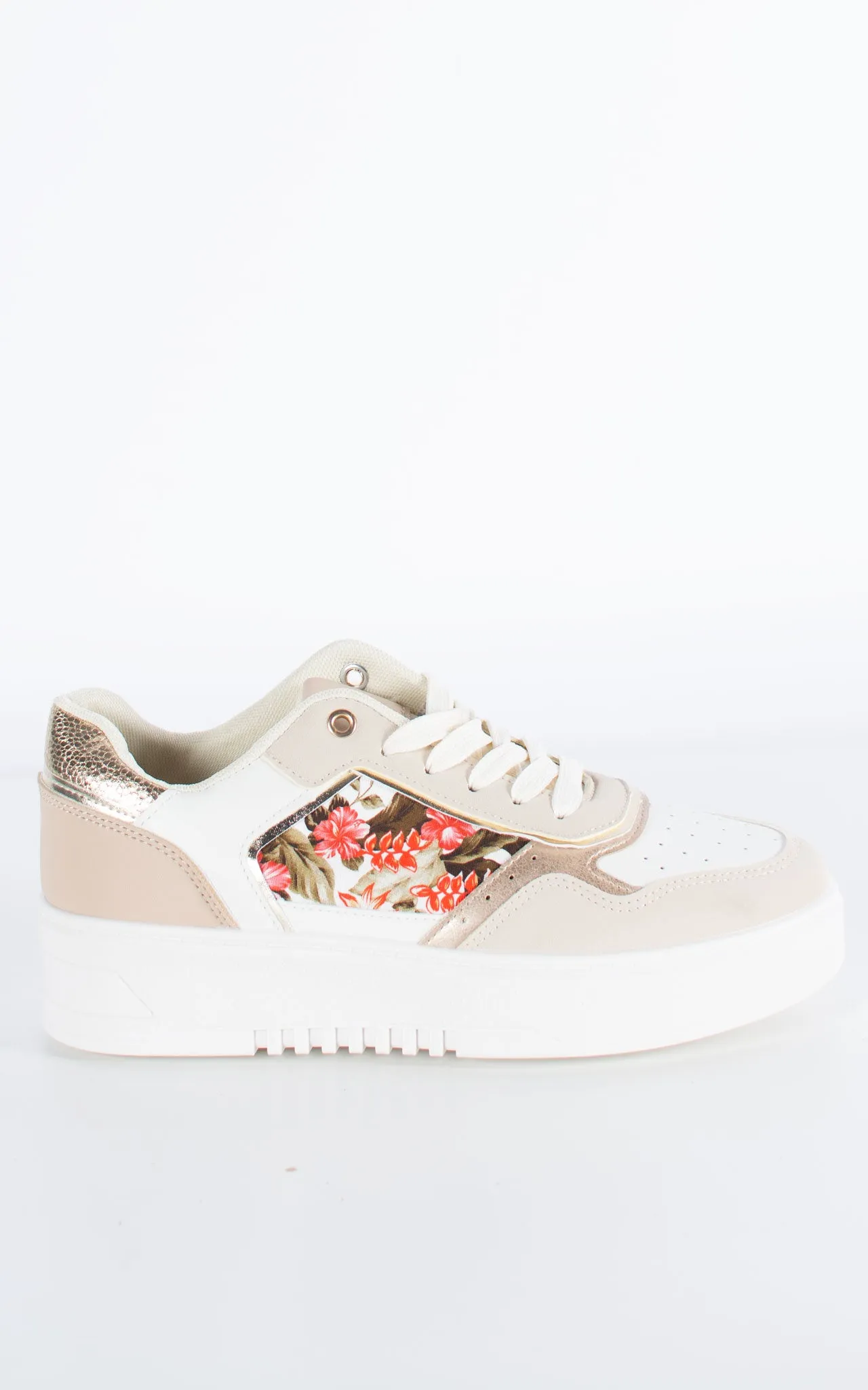 Mel Trainer | Floral | Beige