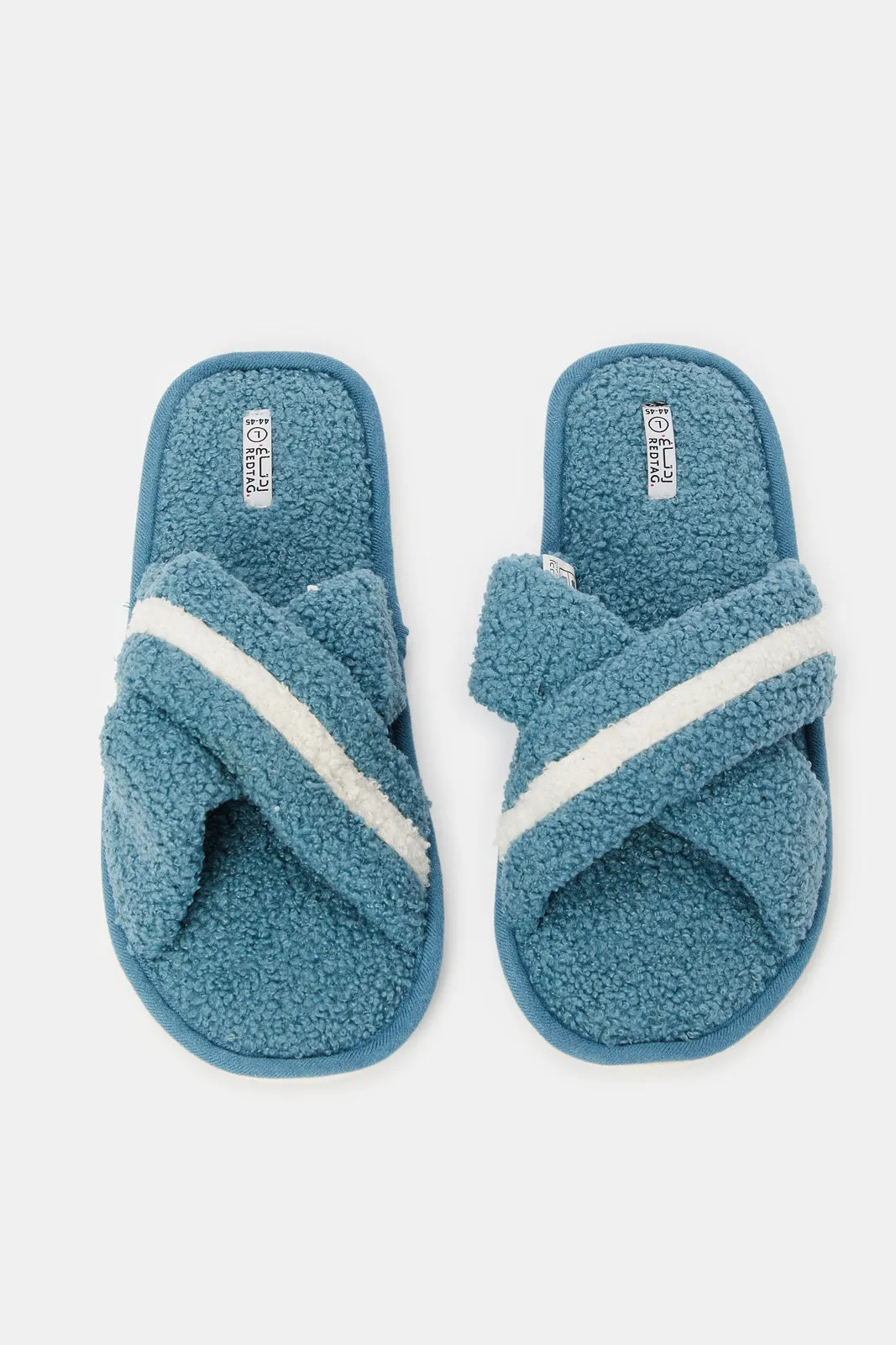 Men Blue Criss Cross Slipper