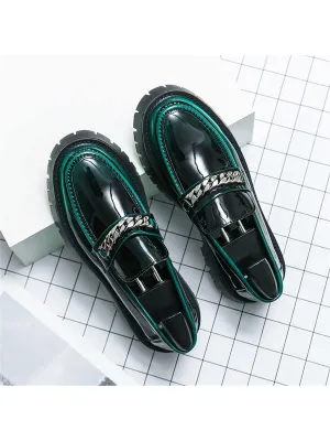 Men's Formal PU Leather Shoes Barber One Buckle Shoes