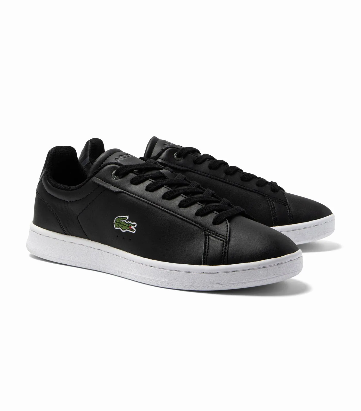 Men's Lacoste Carnaby Pro BL Leather Tonal Sneakers Black/White