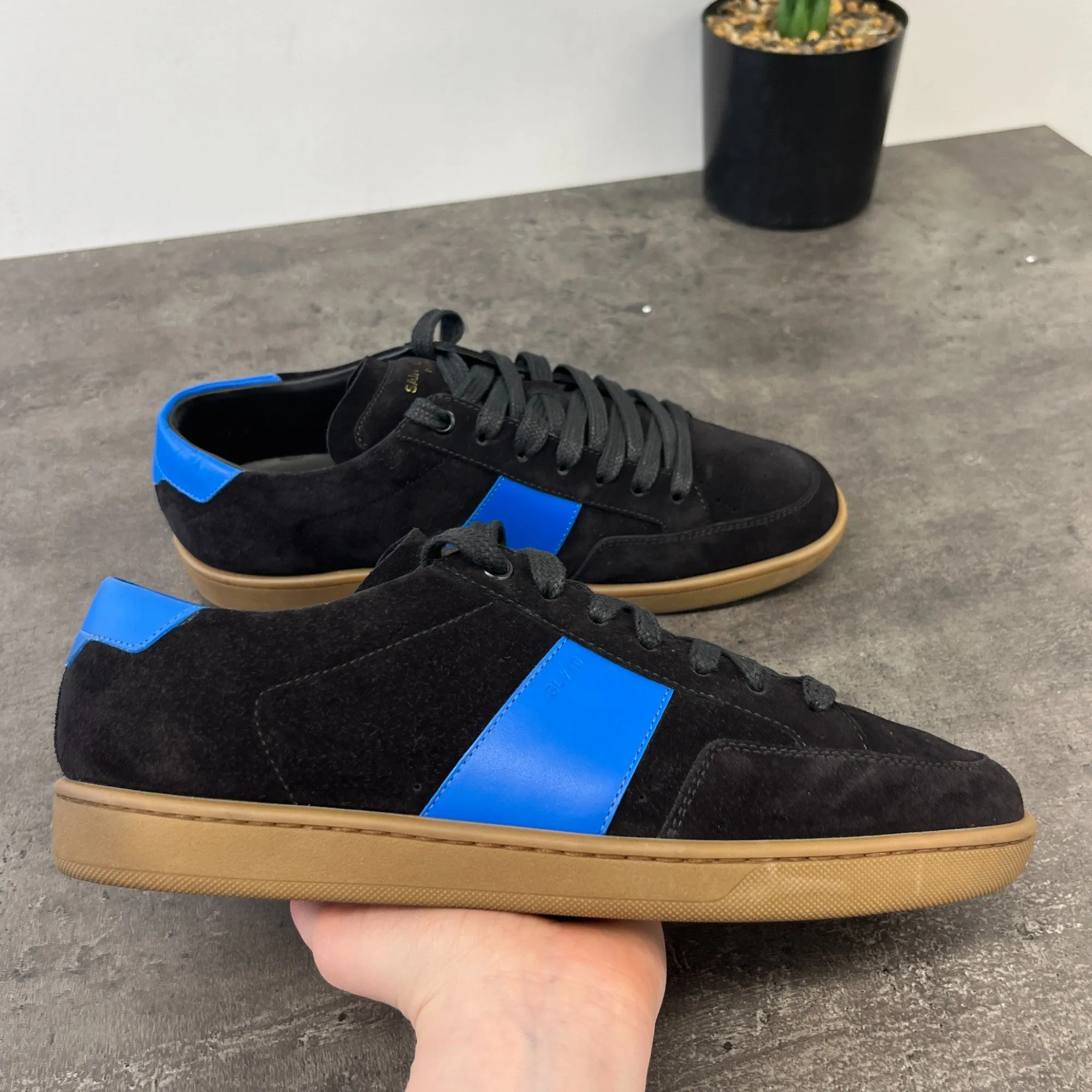 Men's Suede Low Trainers Black Size EU 41 / UK 7