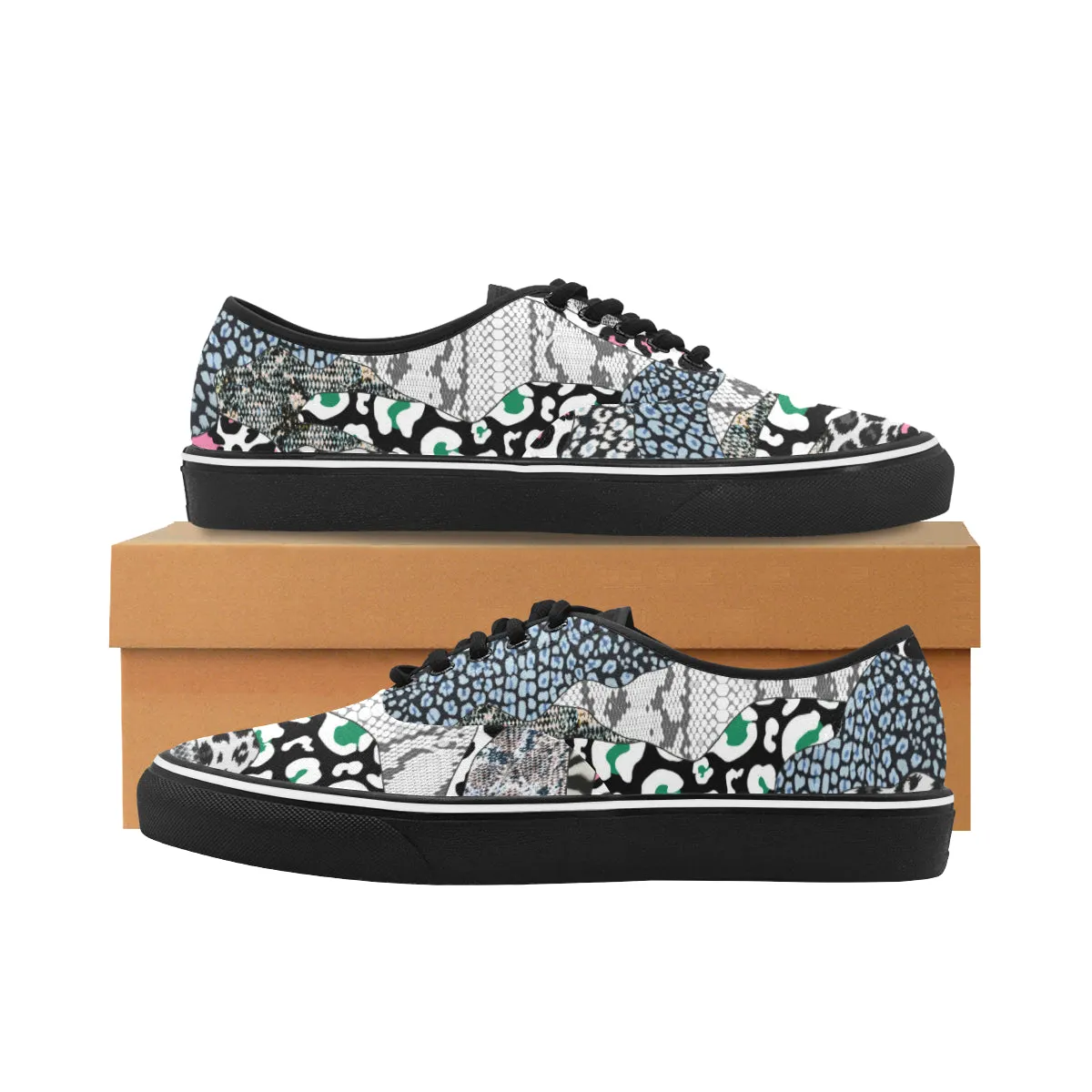 Men's Wild Animal Print Canvas Low Top Shoes