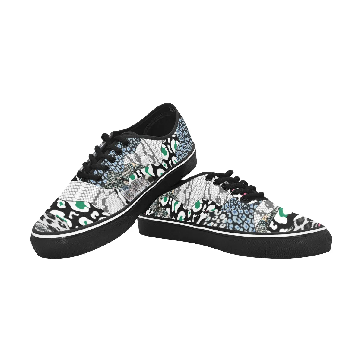 Men's Wild Animal Print Canvas Low Top Shoes