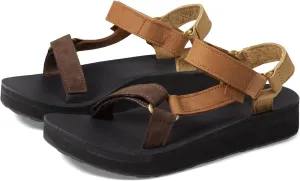 Midform Universal Leather Teva Sandals, Neutral Multi