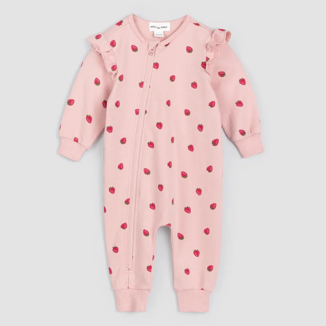 Miles Basics Playsuit - Strawberries