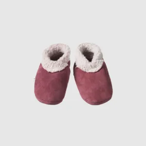 Nature Baby Lambskin Booties Rhubarb