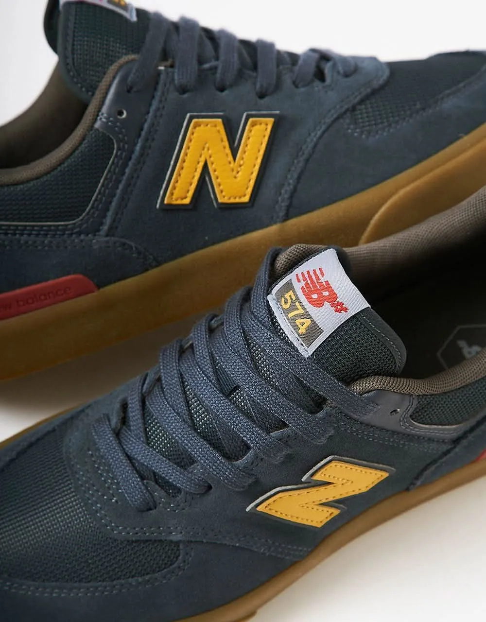 New Balance Numeric 574 Skate Shoes - Blue Indigo/Gum