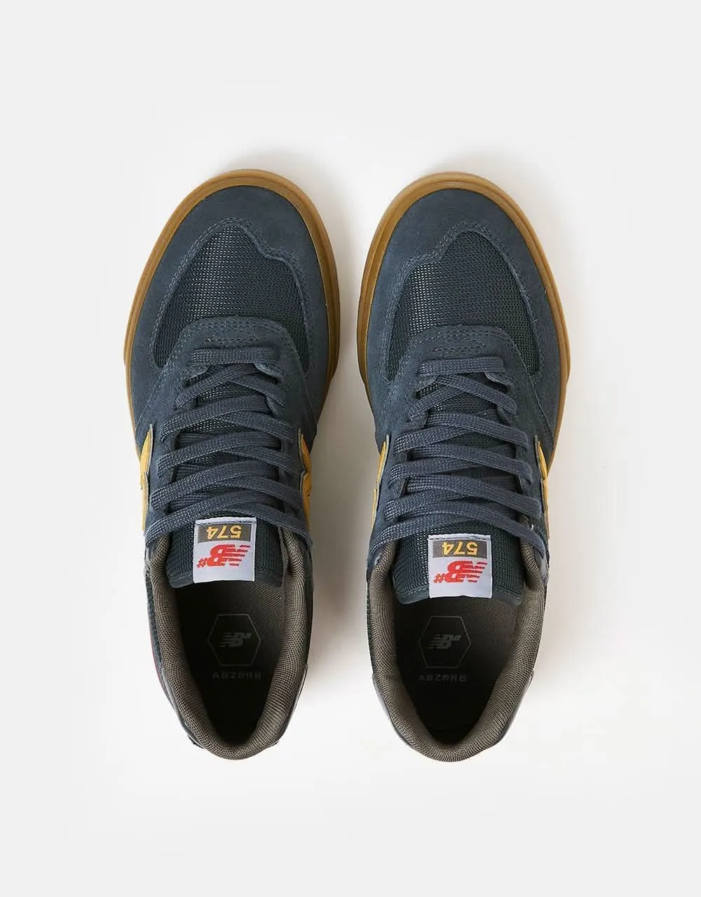 New Balance Numeric 574 Skate Shoes - Blue Indigo/Gum