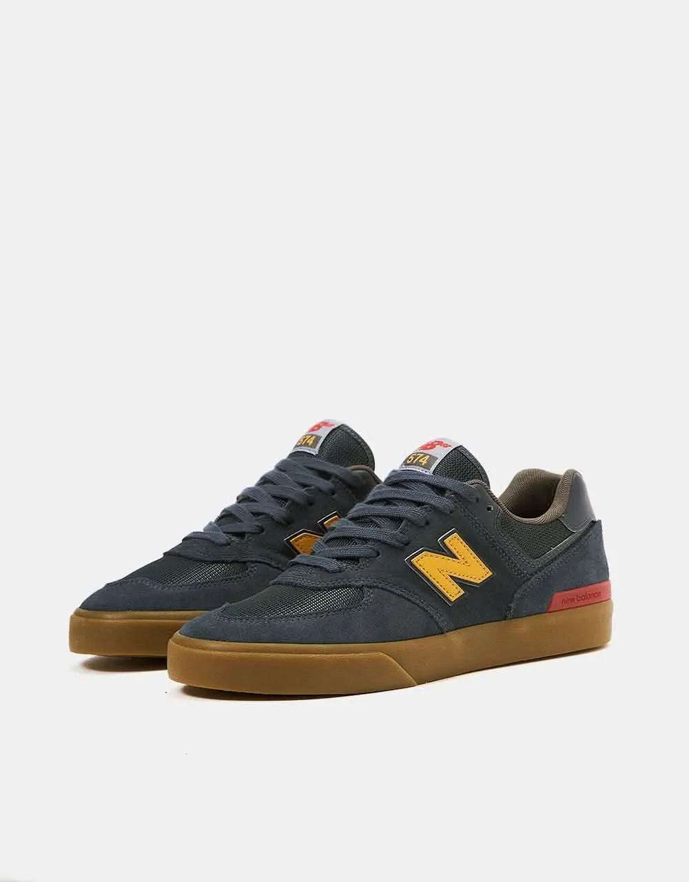 New Balance Numeric 574 Skate Shoes - Blue Indigo/Gum