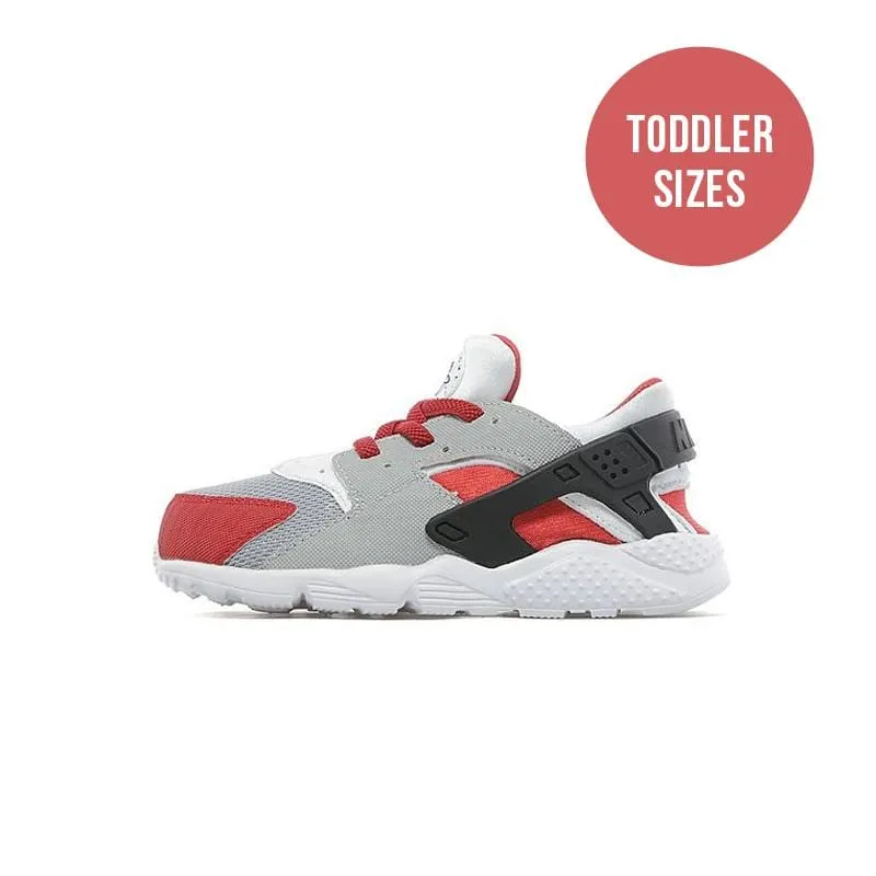 Nike Air Huarache Toddlers 'Wolf Grey-Bright Crimson-Black'