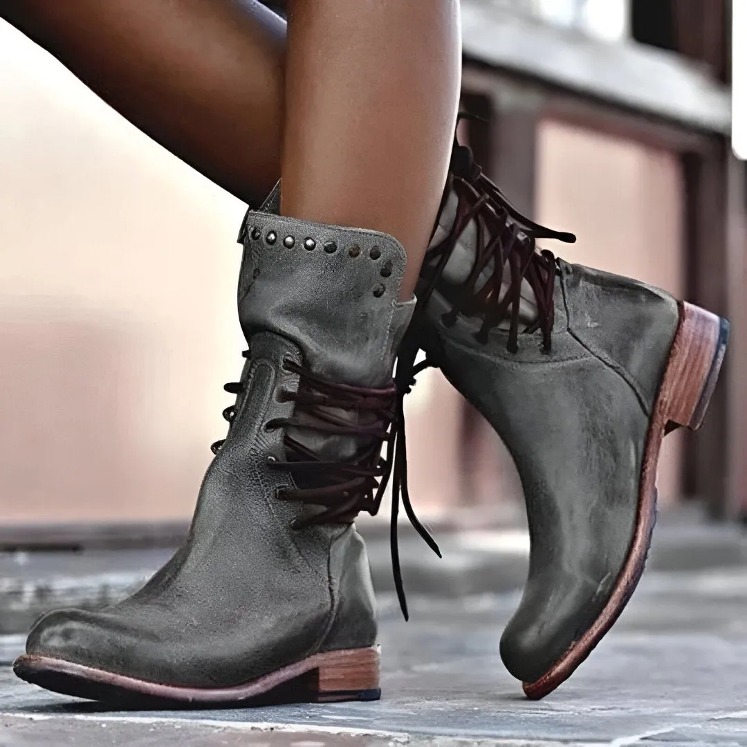 Novie™ | Premium Leather Knee-High Boots with Medieval Street Style