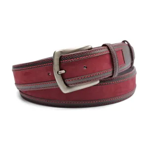 Nubuck/Dadino Mix Burgundy Coltrane Belt