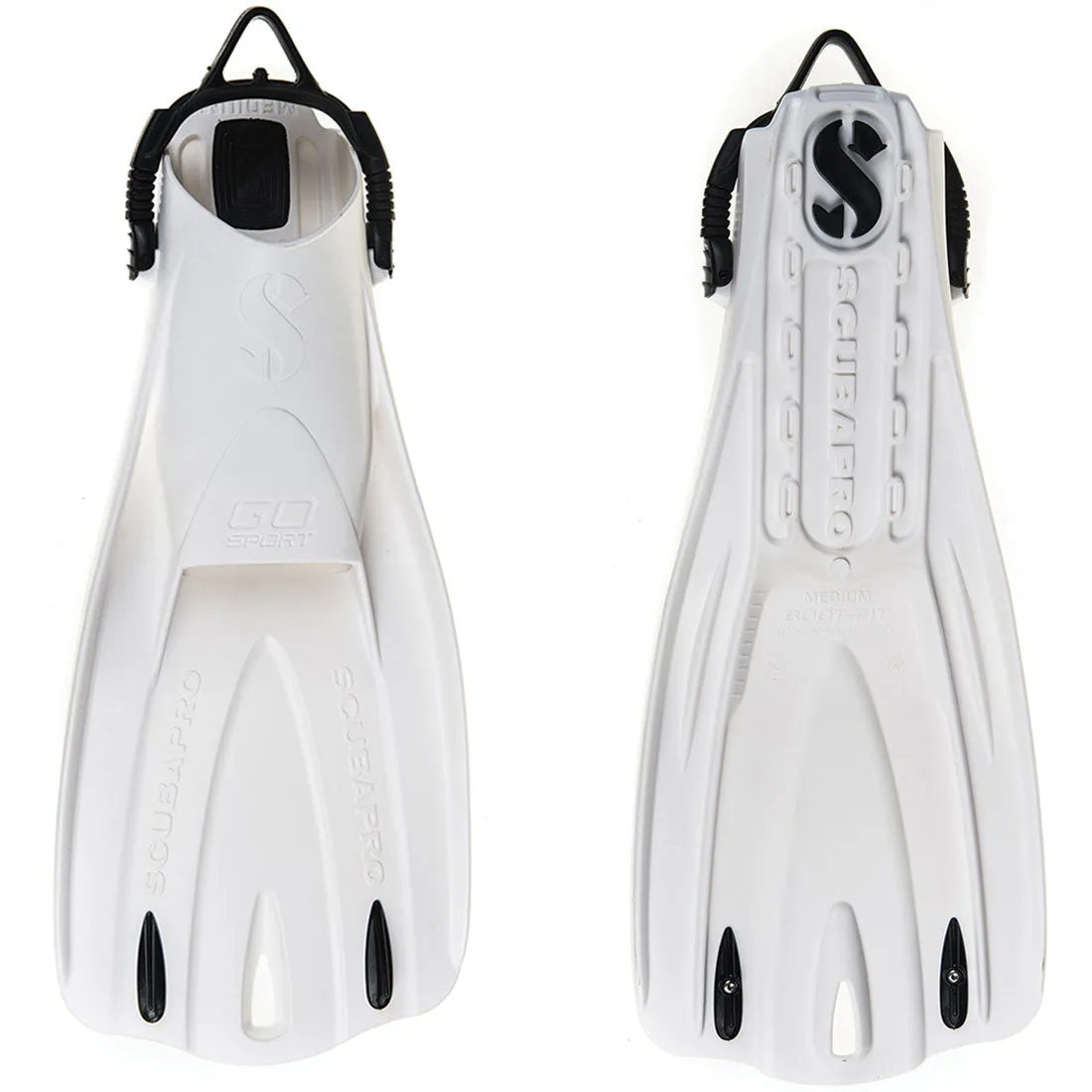 Open Box ScubaPro GO Sport Dive Fins, White, Size: X-Large