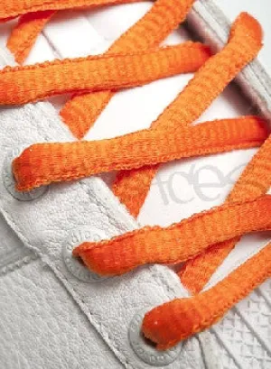 Orange Oval Shoelaces - 8mm wide