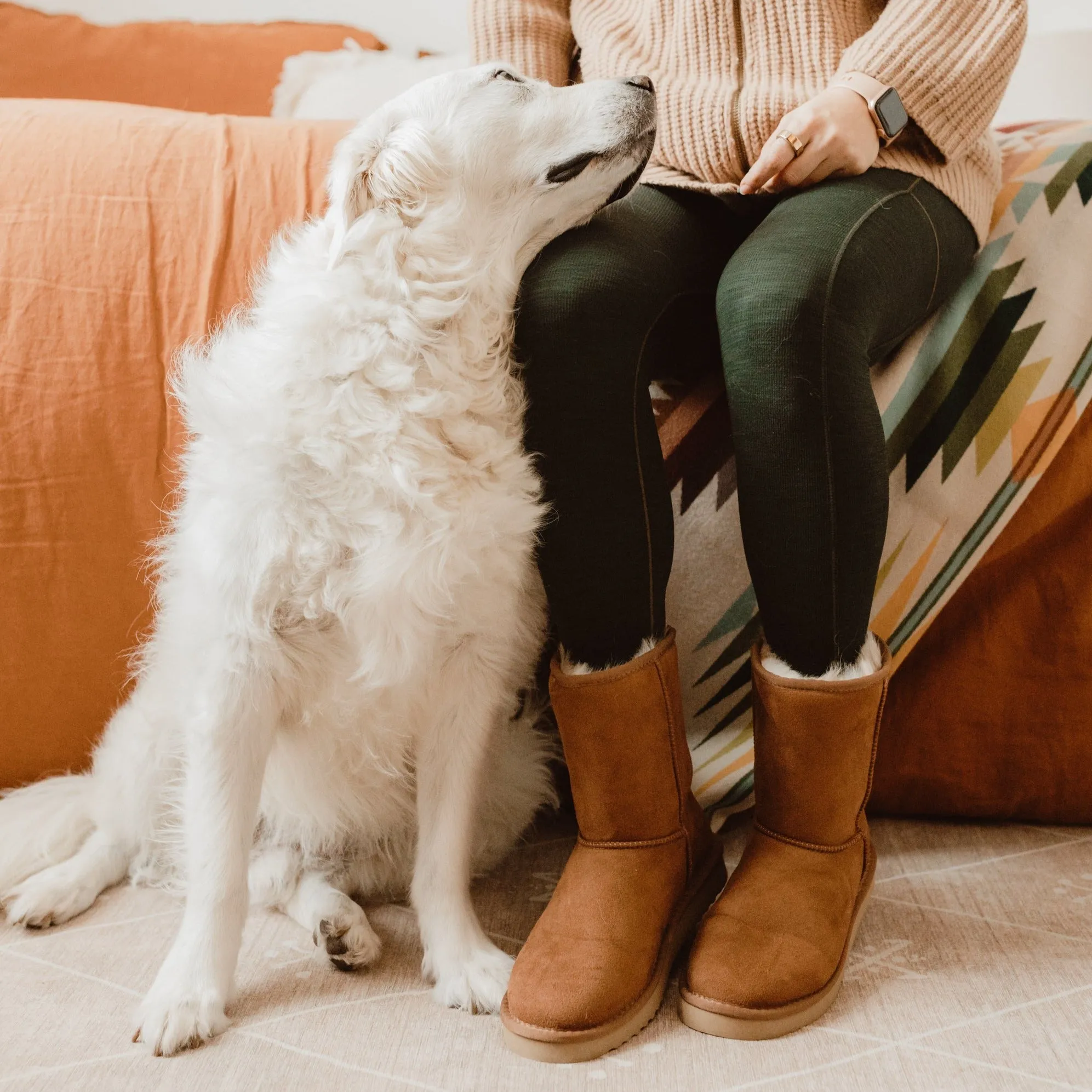 PAWJ Short Boot | Chestnut / Snow Leopard