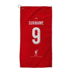 Personalised Liverpool FC Shirt Golf Towel