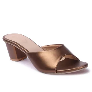 Picktoes Women’s Block Heel Sandals (Copper, 7)