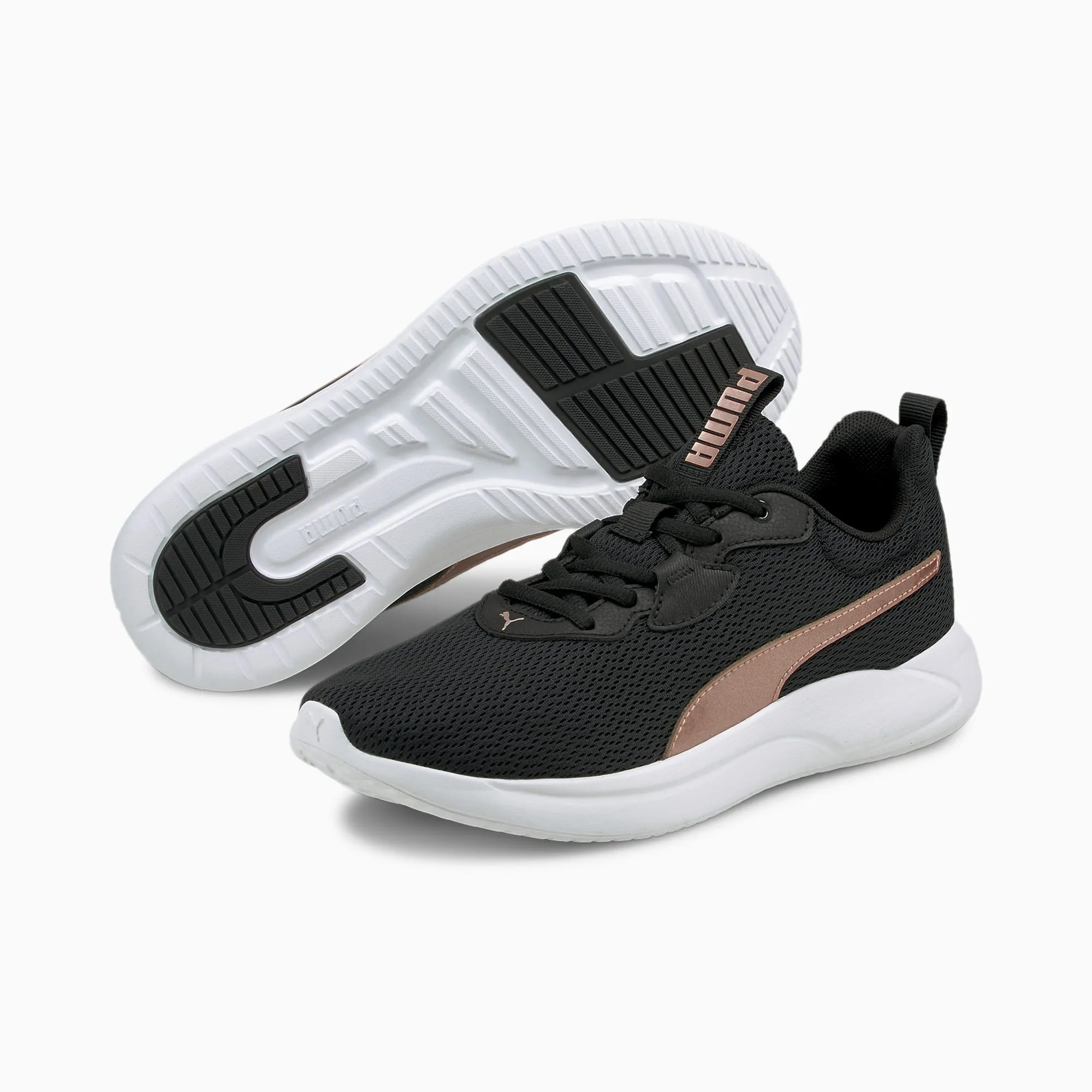 PUMA WOMENS RESOLVE METALLIC - PUMA BLACK/ROSE GOLD