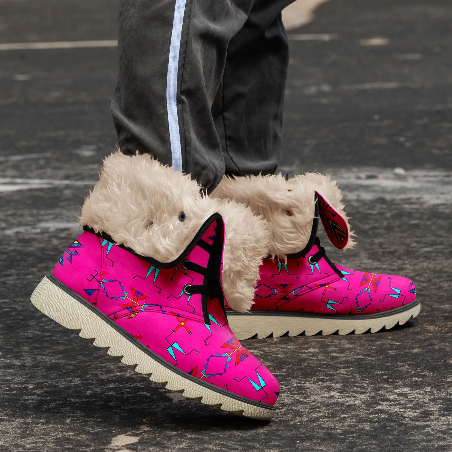 Rainy Chief Rainbow Hot Pink  Polar Winter Boots