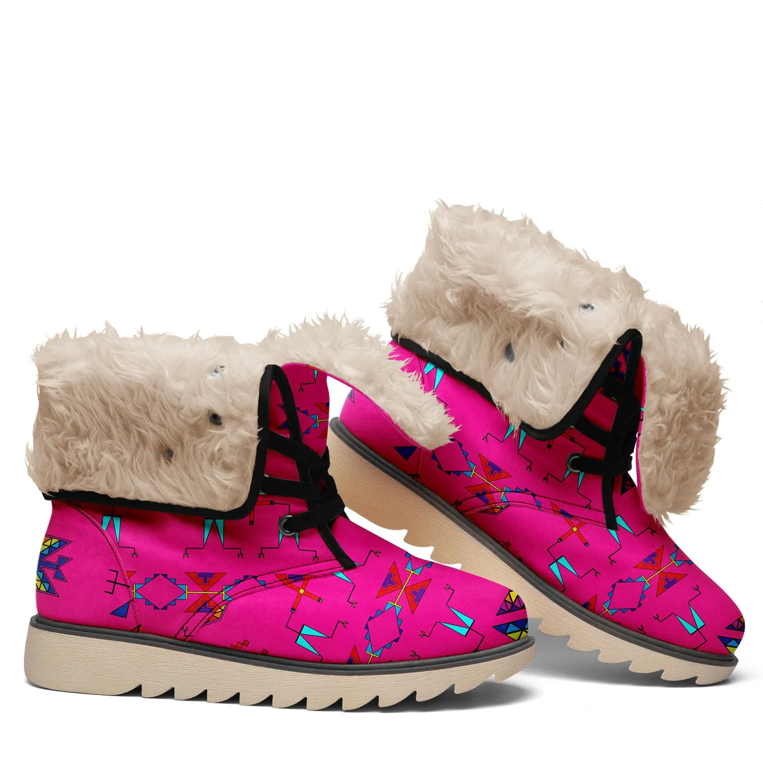 Rainy Chief Rainbow Hot Pink  Polar Winter Boots