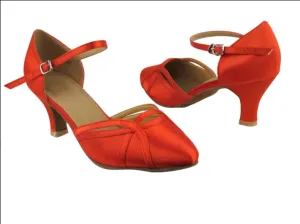 Red Satin Smooth Ballroom Shoe