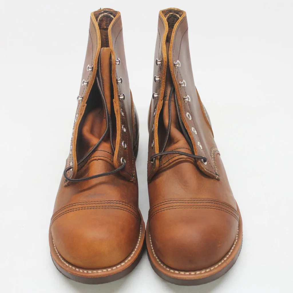 Red Wing Iron Ranger 8085 Copper Mens Leather Work USA High Ankle Boots - UK 8.5