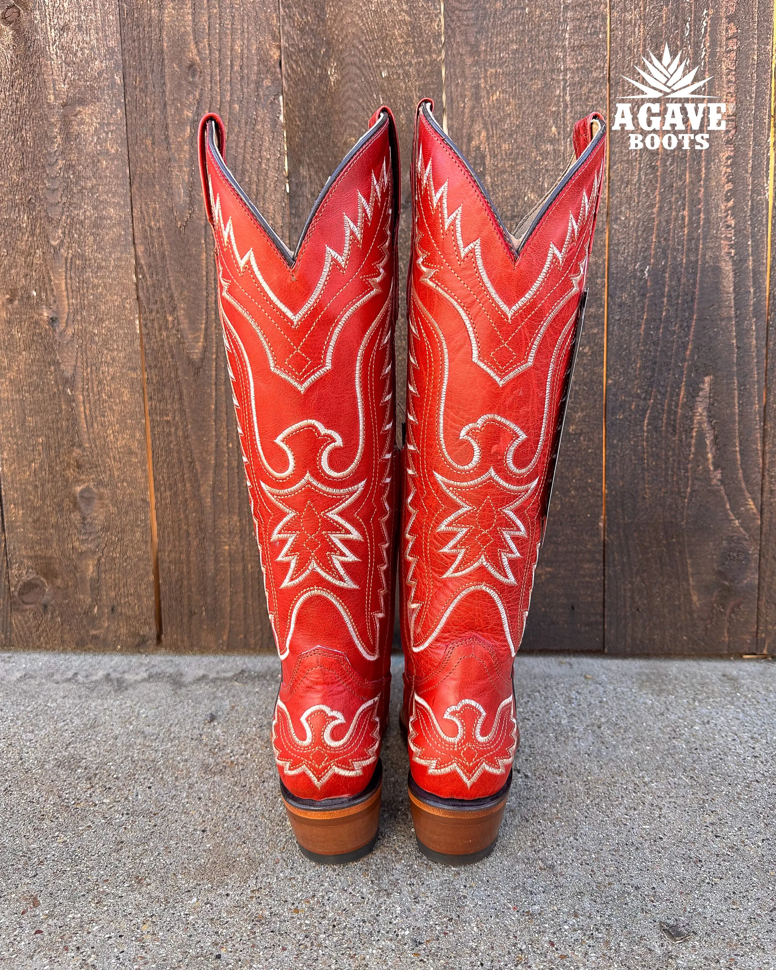 RED | WOMEN TALL COWBOY BOOTS