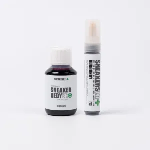 REDYER SUEDE AND NUBUCK RESTORATION DYE MARKER PEN & REFILL BOTTLE: BURGUNDY