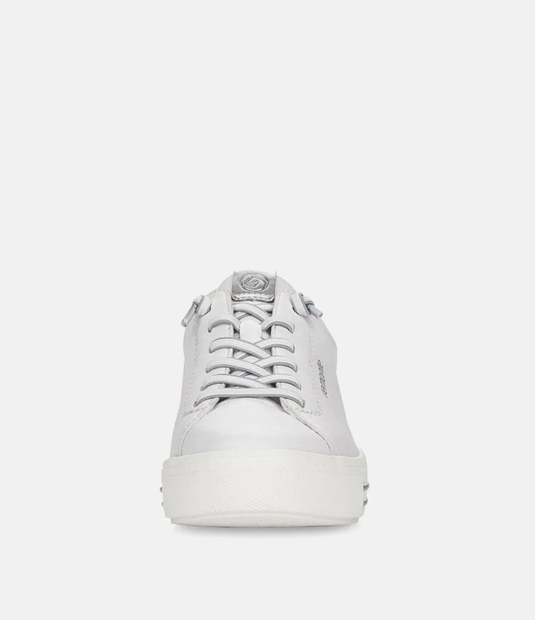 Remonte D0913-80 Rock White Leather Bungie Trainers