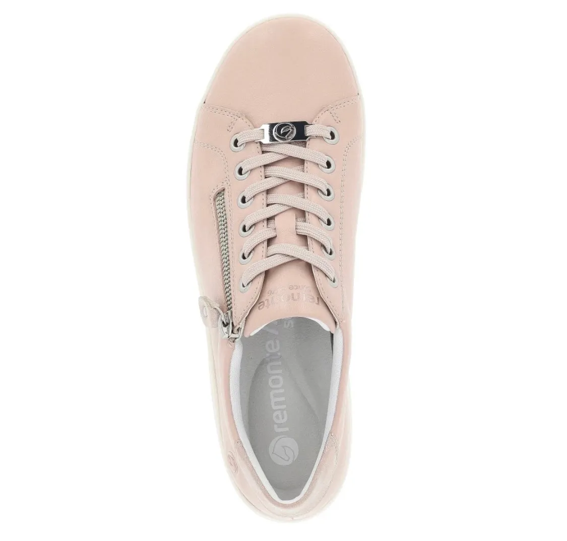 Remonte D1E03-31 Dusky Pink Leather Trainers