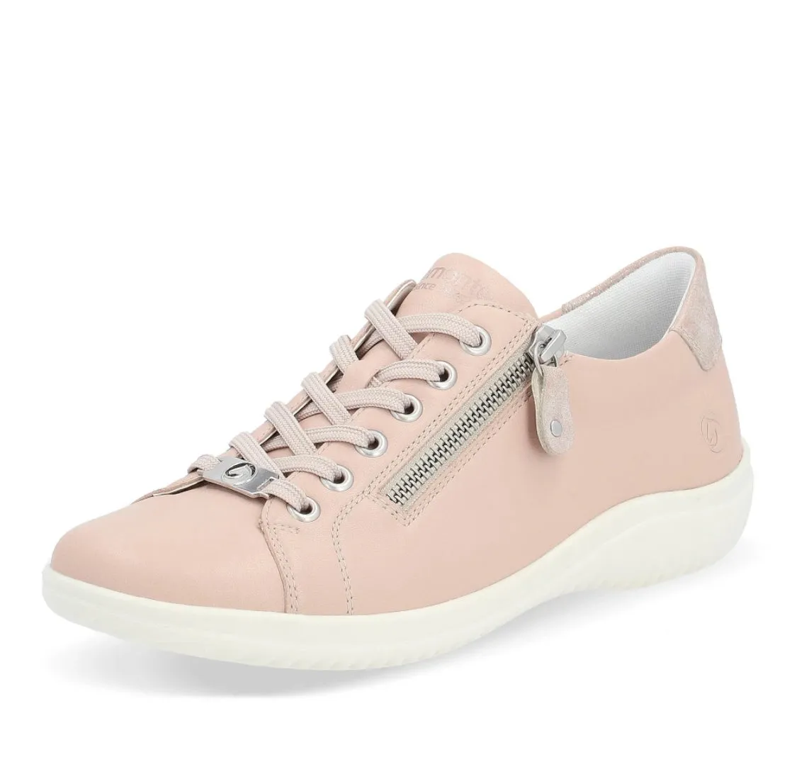 Remonte D1E03-31 Dusky Pink Leather Trainers