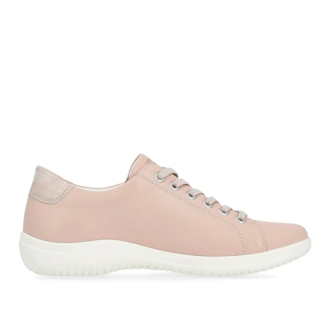 Remonte D1E03-31 Dusky Pink Leather Trainers