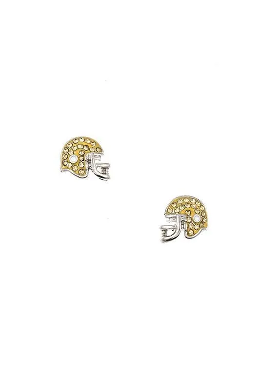 Rhinestone Helmet Earrings