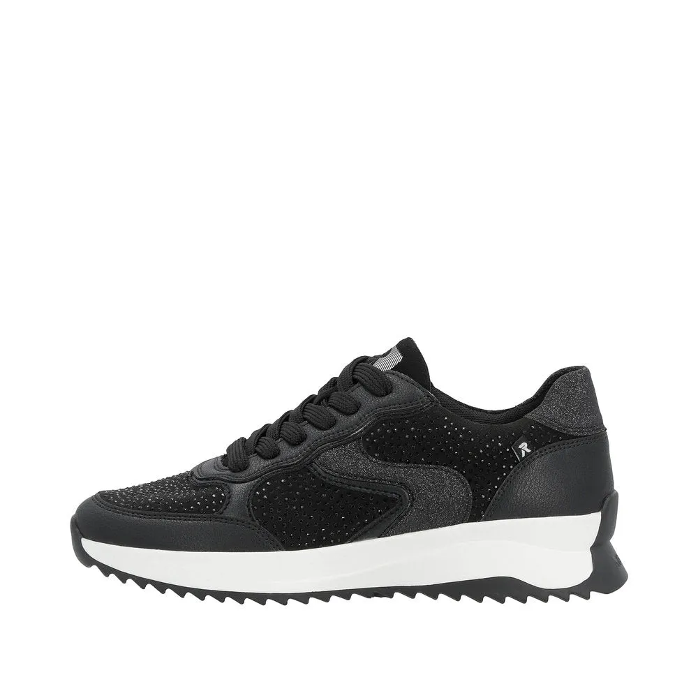 Rieker Evolution W1304-00 Rock Black Embellished Trainers