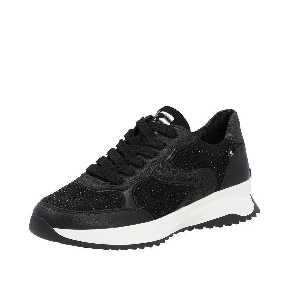 Rieker Evolution W1304-00 Rock Black Embellished Trainers