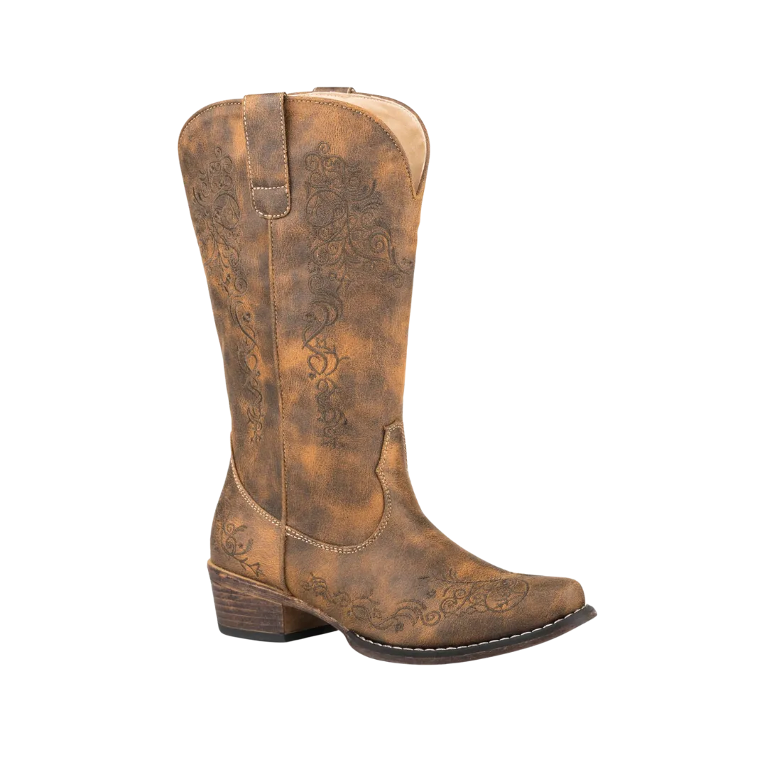 Roper Women's Brown Faux Leather Boots