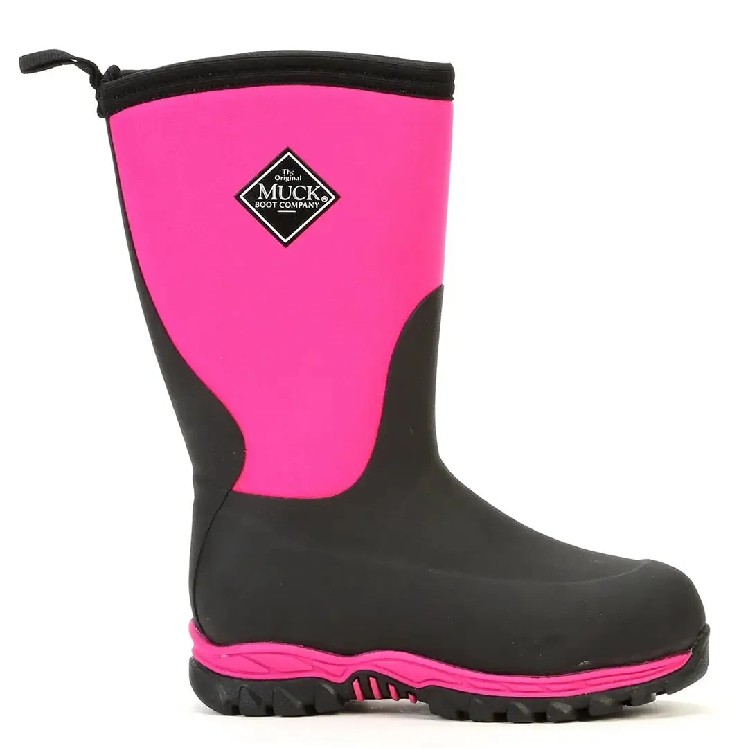 Rugged II Kids Wellington Boot - Pink/Black by Muckboot