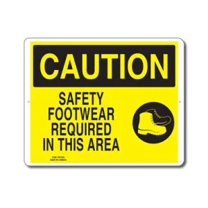 SAFETY FOOTWEAR REQUIRED IN THIS AREA - CAUTION SIGN