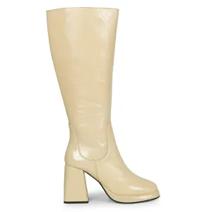 Saint Jolène Off White Harrod Patent Leather Long Boots