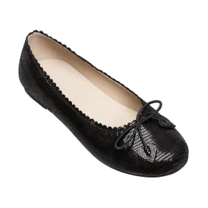 Scalloped Ballerina Black