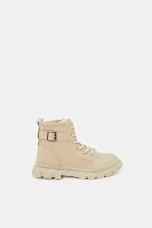 Senior Girls Beige Chunky High-Top