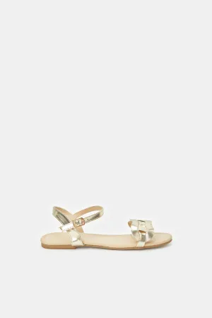 Senior Girls Gold Backstrap Sandal