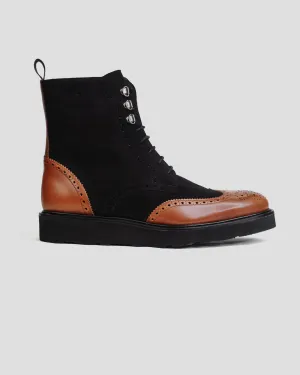 SG Rogue Sport Wingtip Boots V2 – Black   Walnut