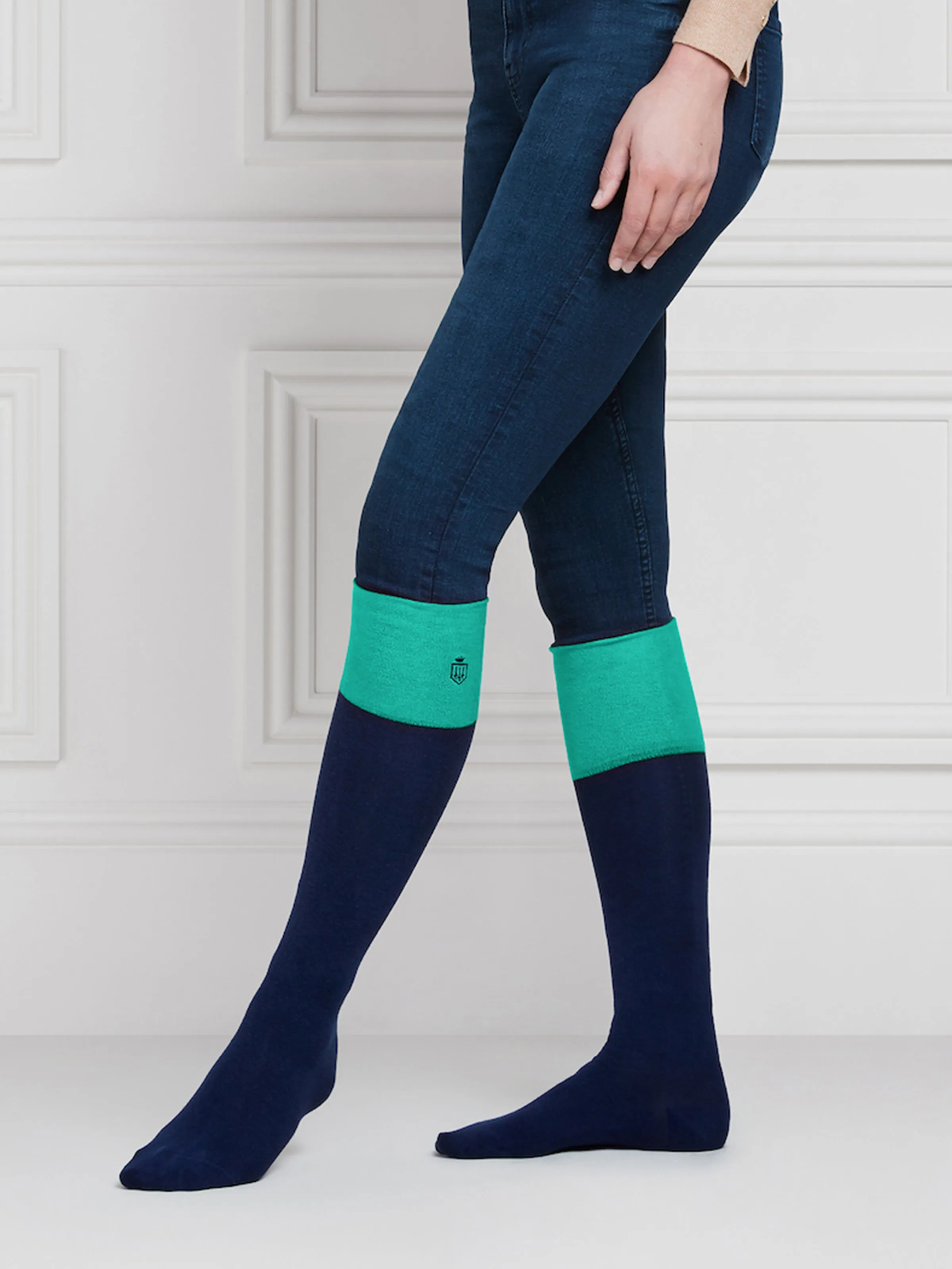 Signature Women's Knee High Sock Gift Set - Jade/Coral/Blush