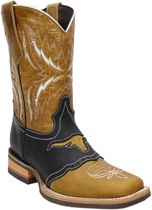 Silverton® Longhorn All Leather Square-Toe Boots (Honey)