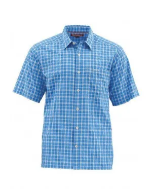 Simms Men's Morada SS Shirt/Harbor Blue Plaid