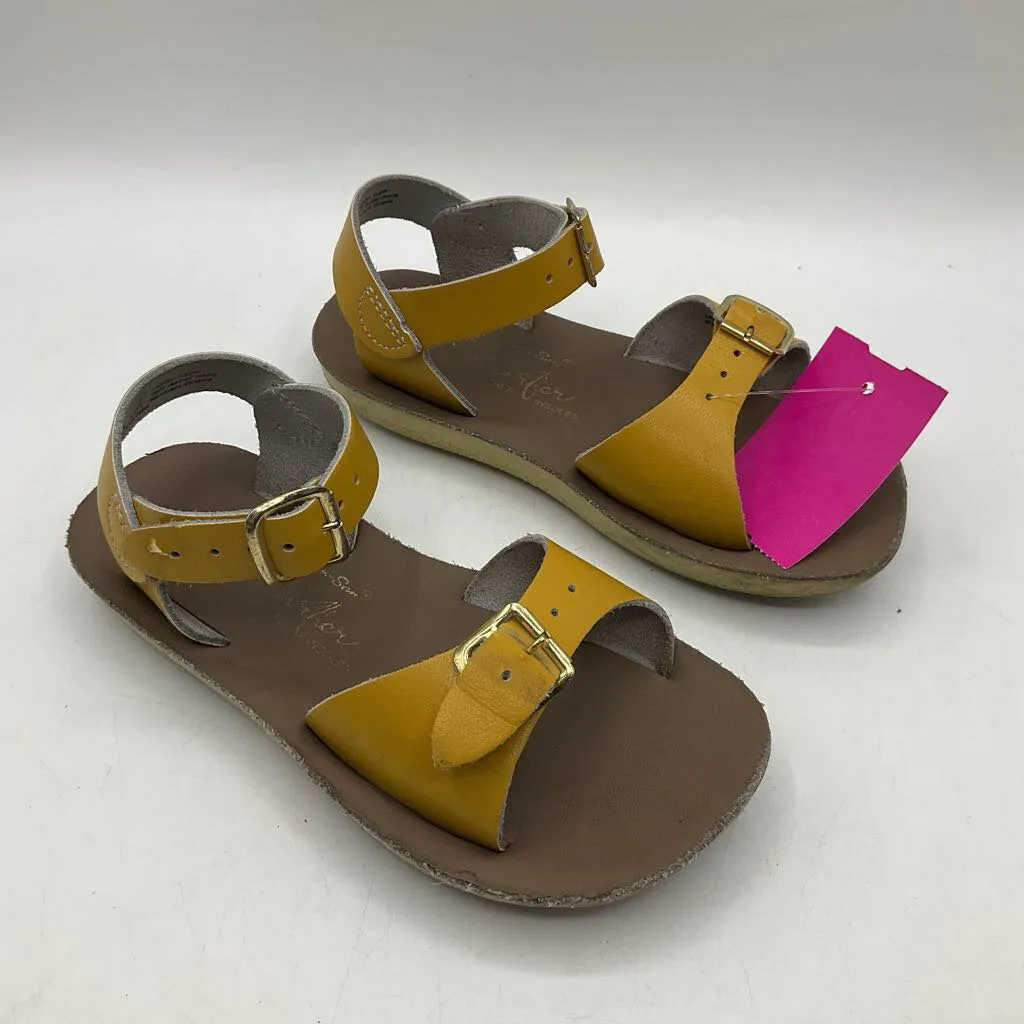 Size 10: Salt Water Yellow Buckle Sandals