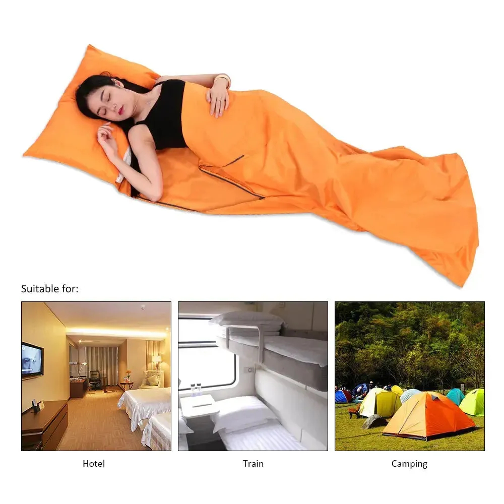 Sleeping Bag Liner 70*210cm Lightweight Polyester Pongee Pillowcase